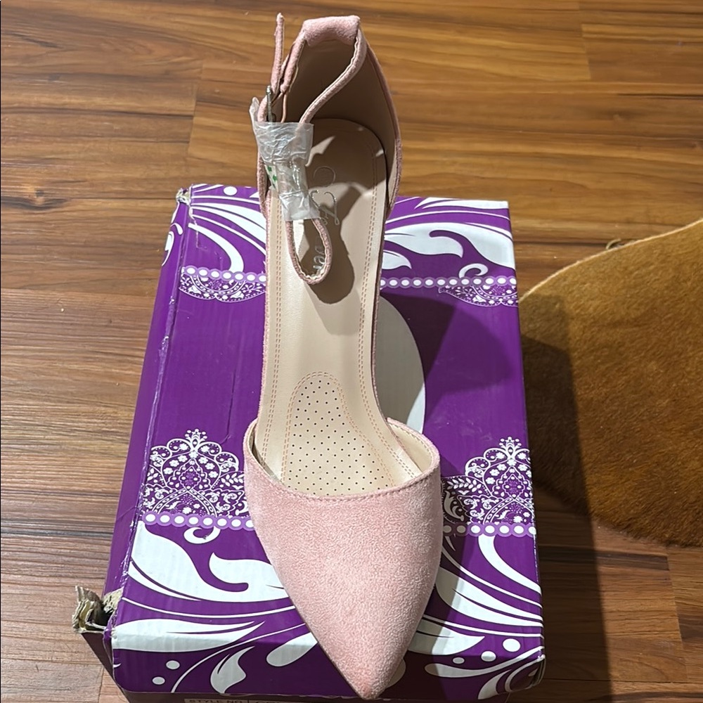 Pink Block Heel